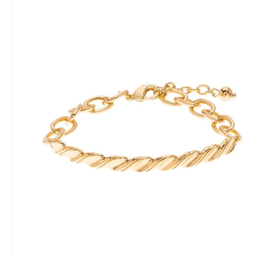 Pulsera Rigida En Baño De Oro Tipo Esclava Marca Nice