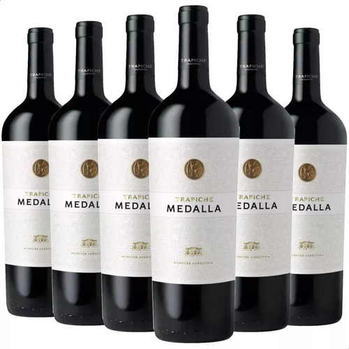 Vino Medalla Trapiche Malbec Tinto Botella 750ml Caja X6 