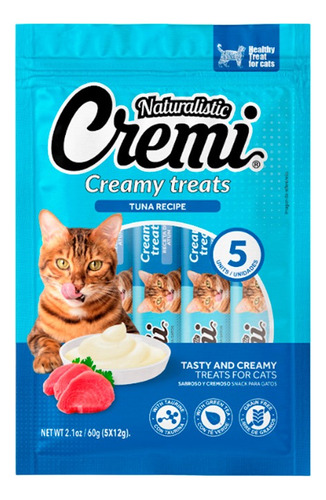 Cremi Atun Snack Humedo Para Gato X 5 Unidades