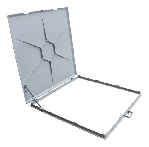 Tampa 70x70 Gda Com Trava Para Casa De Máquinas De Piscinas Cor Branco