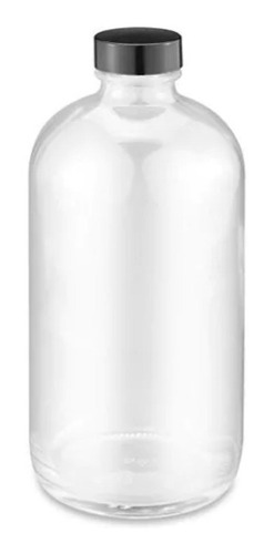 Imagen 1 de 2 de Botella Boston Envase De Vidrio Transparente- 16 Oz (3 Pzas)