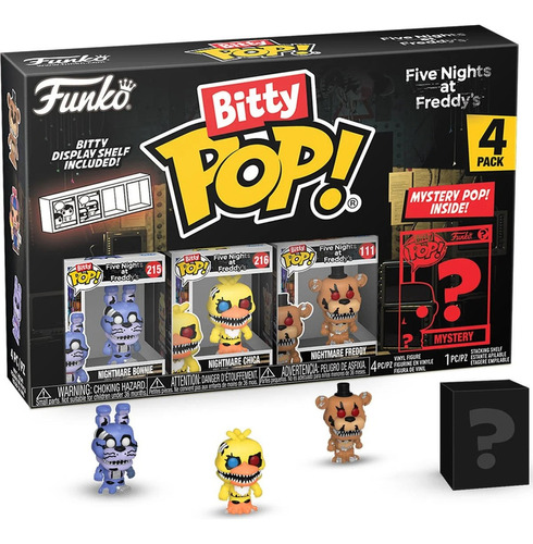 Bitty Pop 4 Pack De Five Nigths Ats Freddy's