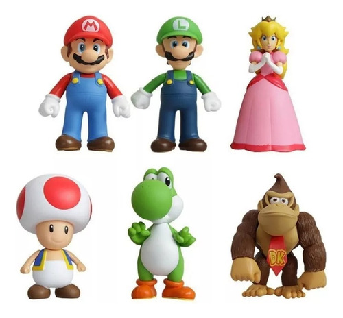 Figura Nintendo - Set Mario Bros Y Sus Amigos (6 Unidades)