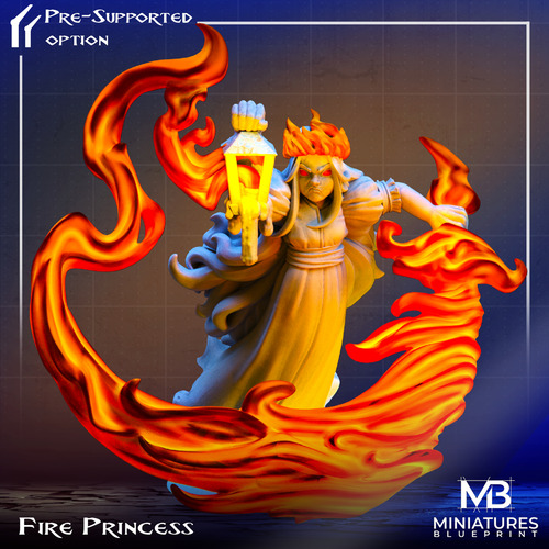 Miniatura Princesa En Llamas Dungeons And Dragons