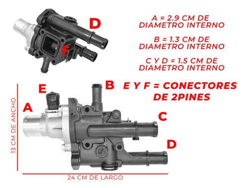 Toma De Agua Con Termostato Astra Aveo Cruze Sonic Trax