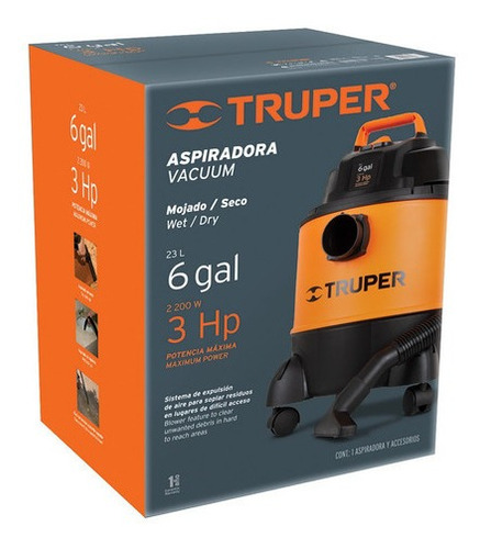 Imagen 3 de 3 de Aspiradora 6 Galones - Truper 12092