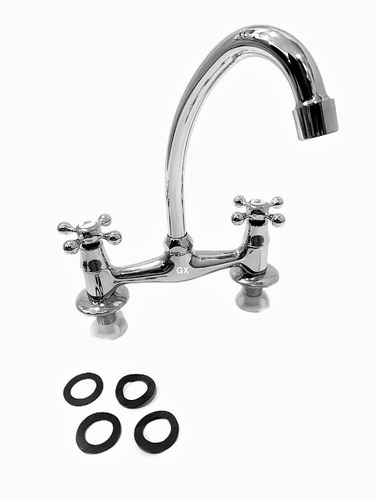 Imagen 2 de 10 de Grifería Mesada Exterior Canilla Mezcladora Premium Cromo Gx