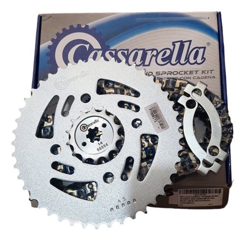 Kit Arrastre Pulsar Ns160 Original Casarella Cadena Dorada 