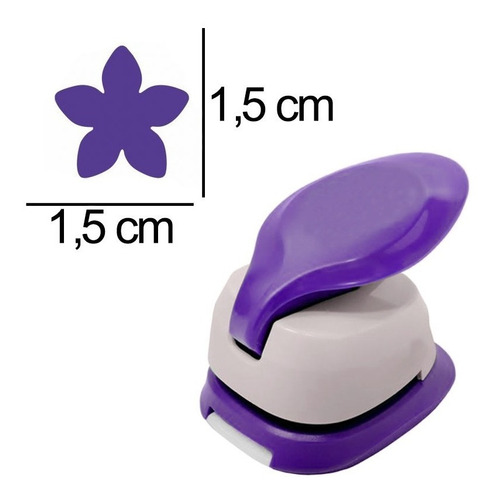 Furador Regular Scrapbook Eva Flor 5 Pontas Toke Crie 1,5cm