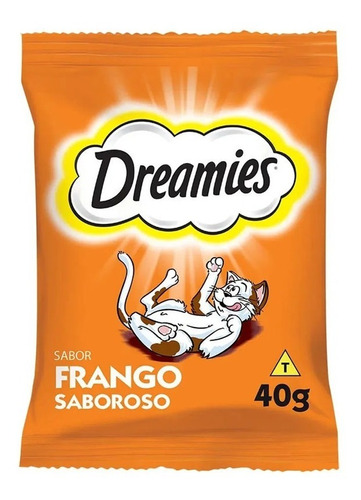 Petisco Dreamies Frango Para Gatos Adultos, 40g