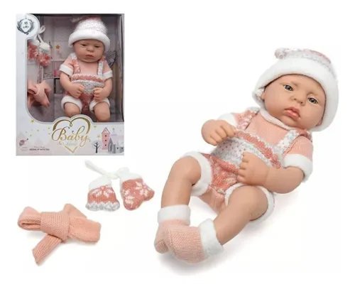 Muñeca Baby So Lovely Recién Nacida 30cm Ropa Dorada 18m+