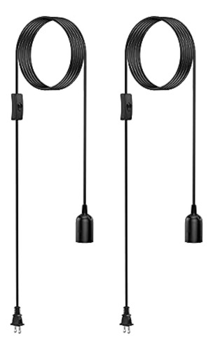 Aryalight 2-pack Cable De Luz Colgante, 15 Pies Plug In Cabl