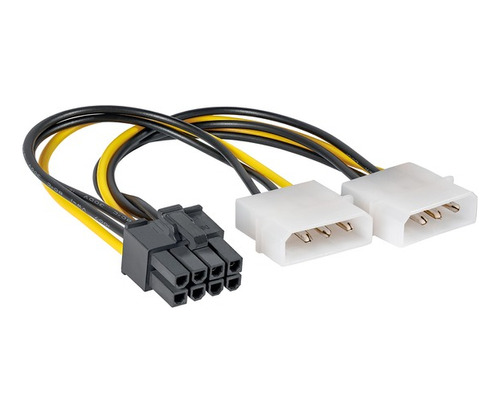 Cable Molex Dual X 4pin A 8pines Para Tarjetas De Video