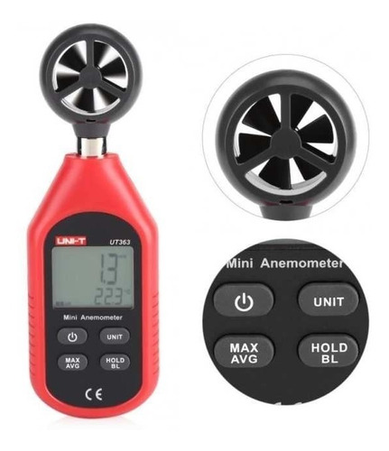 Mini Anemometro Digital Uni-t Ut363, Velocidad Y Temperatura