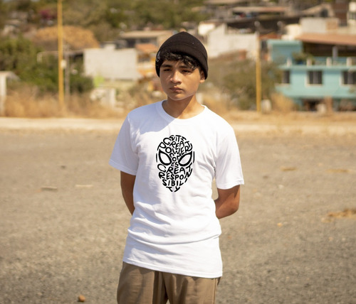 Spiderman Playera Hombre Mujer Camiseta Great Power Algodón