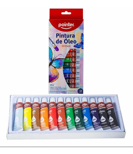 Pintura De Oleo X12 Colores Pointer