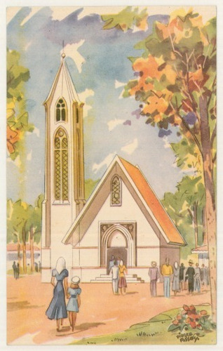 Iglesia De La Virgen 1957 Pierre Fossey  - Lámina 45x30 Cm.
