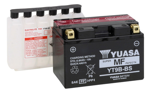 Batería Yuasa Yuam629b4 Yt9b-bs, Multicolor