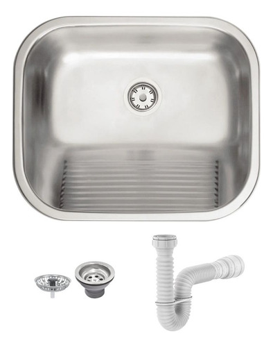 Tanque Tramontina Hera 34l Inox Acetinado 50x40 +valv+sifão
