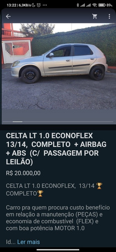 Imagem 11 de 12 de Chevrolet Celta 2014 1.0 Lt Flex Power 5p