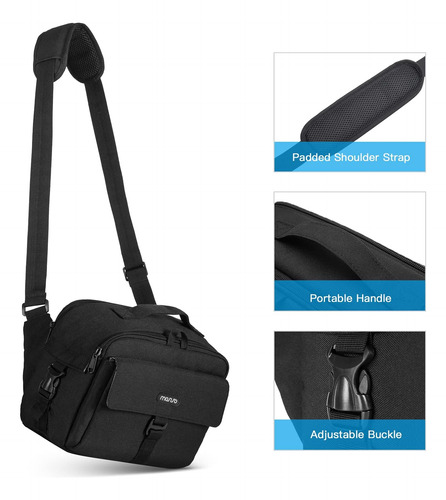 Bolso Para Cámara Dslr/slr/mirrorless, De Hombro, Negro