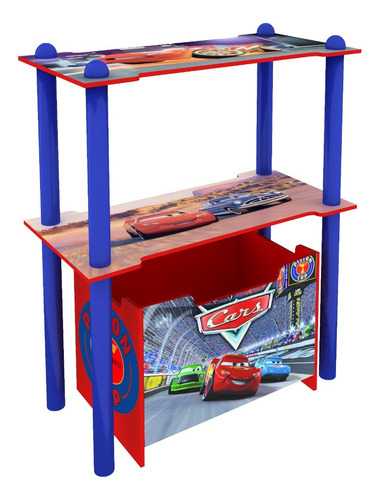 Mueble Infantil - Organizador Con Baul Sin Tapa Cars