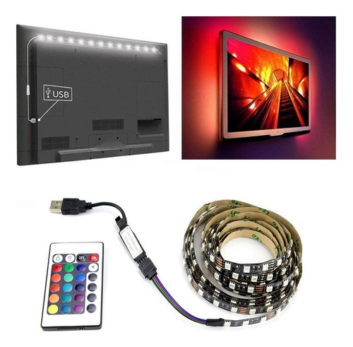 Tira De Luz Led 5050 Rgb Usb 2mts Tv Gamer Pc Pra Interiores