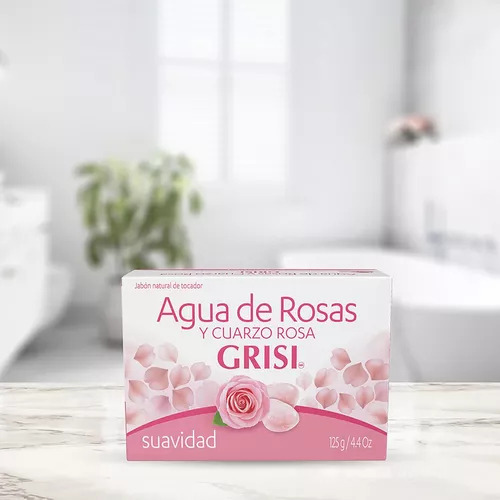 Jabón De Tocador Grisi Agua De Rosas De 125g C/u Incluye 3pz