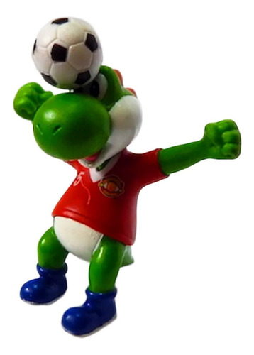 Imagen 1 de 2 de Mario Bros Figura Gashapon Yoshi Rematando Manchester United