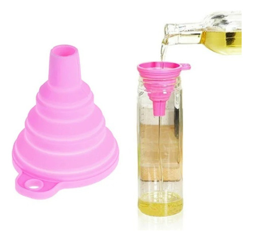 Embudo Plegable De Silicona Para Líquido Antiderrame 4piezas
