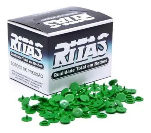 Botão De Pressão Tic Tac Ritas Nº10 Cx 200 Unidades Cor Verde Bandeira