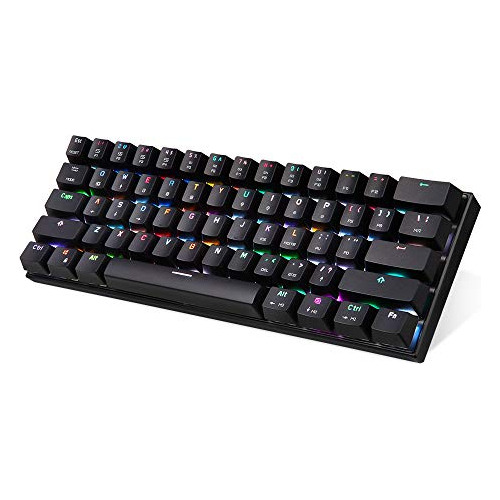 Motospeed Ck62 61 Keys Rgb Teclado Mecánico Usb Cableado Bt