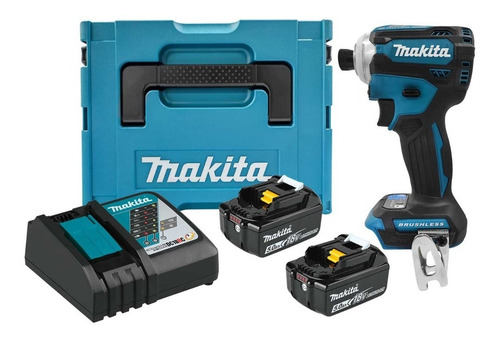 Atornillador De Impacto Brushless Makita Dtd171rtj 18v Color Negro/turqueza