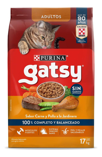 Alimento Para Gato Gatsy® Pollo Y Carne 17kg