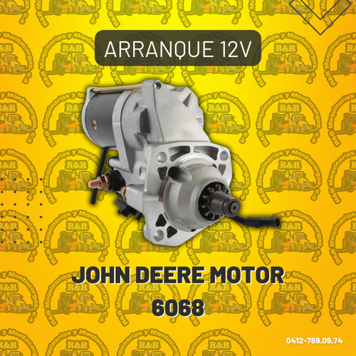 Arranque 12v John Deere Motor 6068