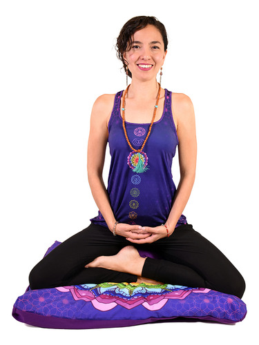 Cudegui Paquete Zafu Liso Morado Y Zabutón Chakras, Marca