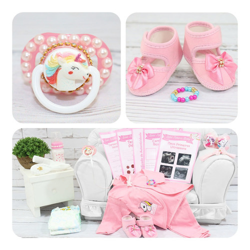 Imagem 4 de 4 de Boneca Bebê Reborn Real 18 Itens Bolsa Maternidade