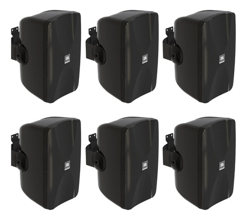 Kit 6 Caixa Som Ambiente Passiva Jbl Control Sa6 100w Preta
