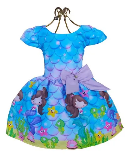 Vestido Sereia Fundo Do Mar Escama De Sereia Luxo