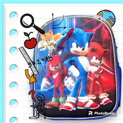 Morral Escolar Sonic, En 3d