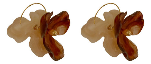 Pendientes De Flores Acrílicos Franceses Retro