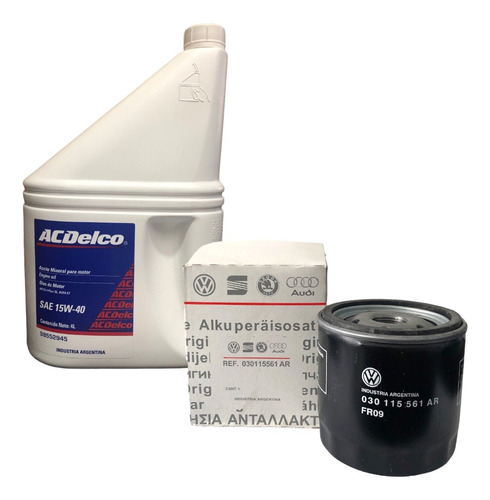Kit Filtro Aceite Original Cross Fox + Aceite 15w40 Acdelco