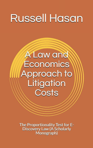Libro A Law And Economics Approach To Litigation