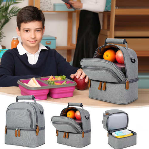 My Bolsa De Almuerzo De Doble Capa Con Gran Capacidad