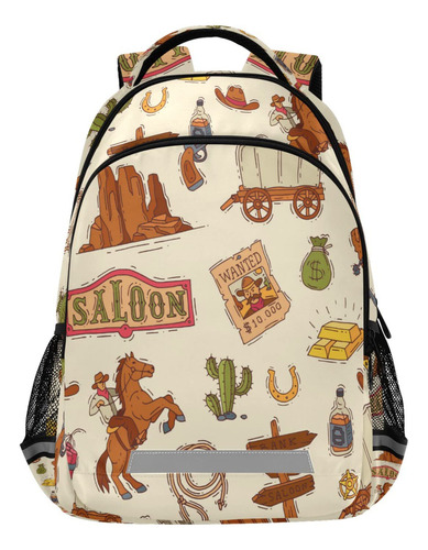 Coloful America Western Cowboy - Mochila Para Portatil, Dise