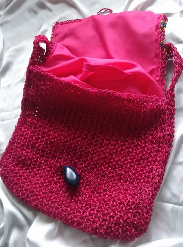 Cartera De Hilo Sisal Tejida A Mano