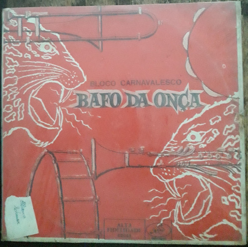 Lp Vinil (vg) Bloco Carnavalesco Bafo Da Onça 1a Ed Mocambo 