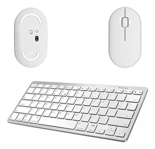 Mouse E Teclado Bluetooth Branco