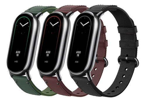 3 Correas Originales De Piel Para Xiaomi Mi Band 8