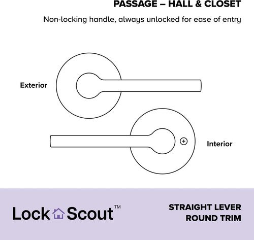 Lock Scout Palanca Recta Con Sala Redonda Y Manija De La Pue